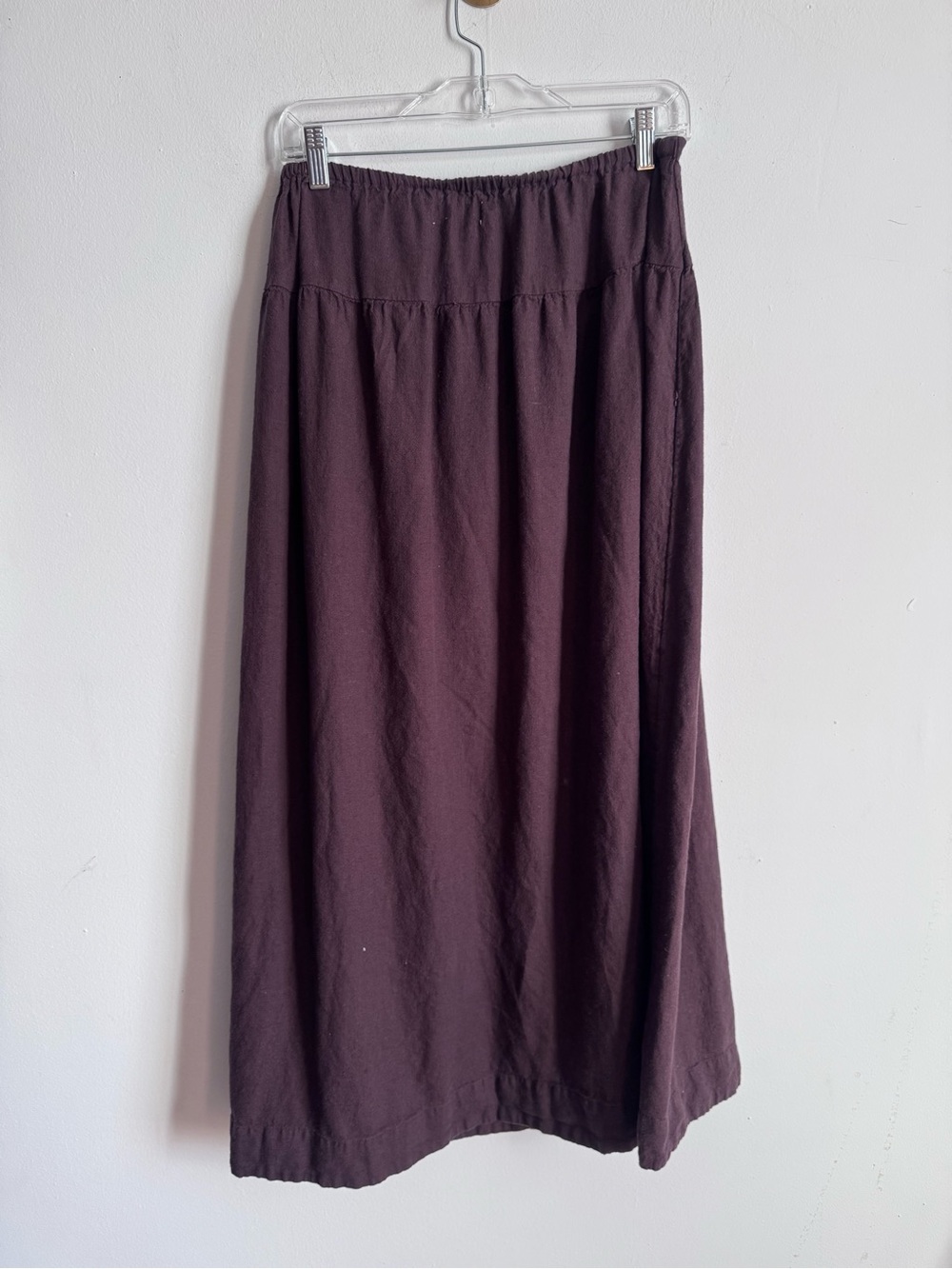 Free People Sandshell Linen Skirt M runs large Fudge - Picture 9 of 11